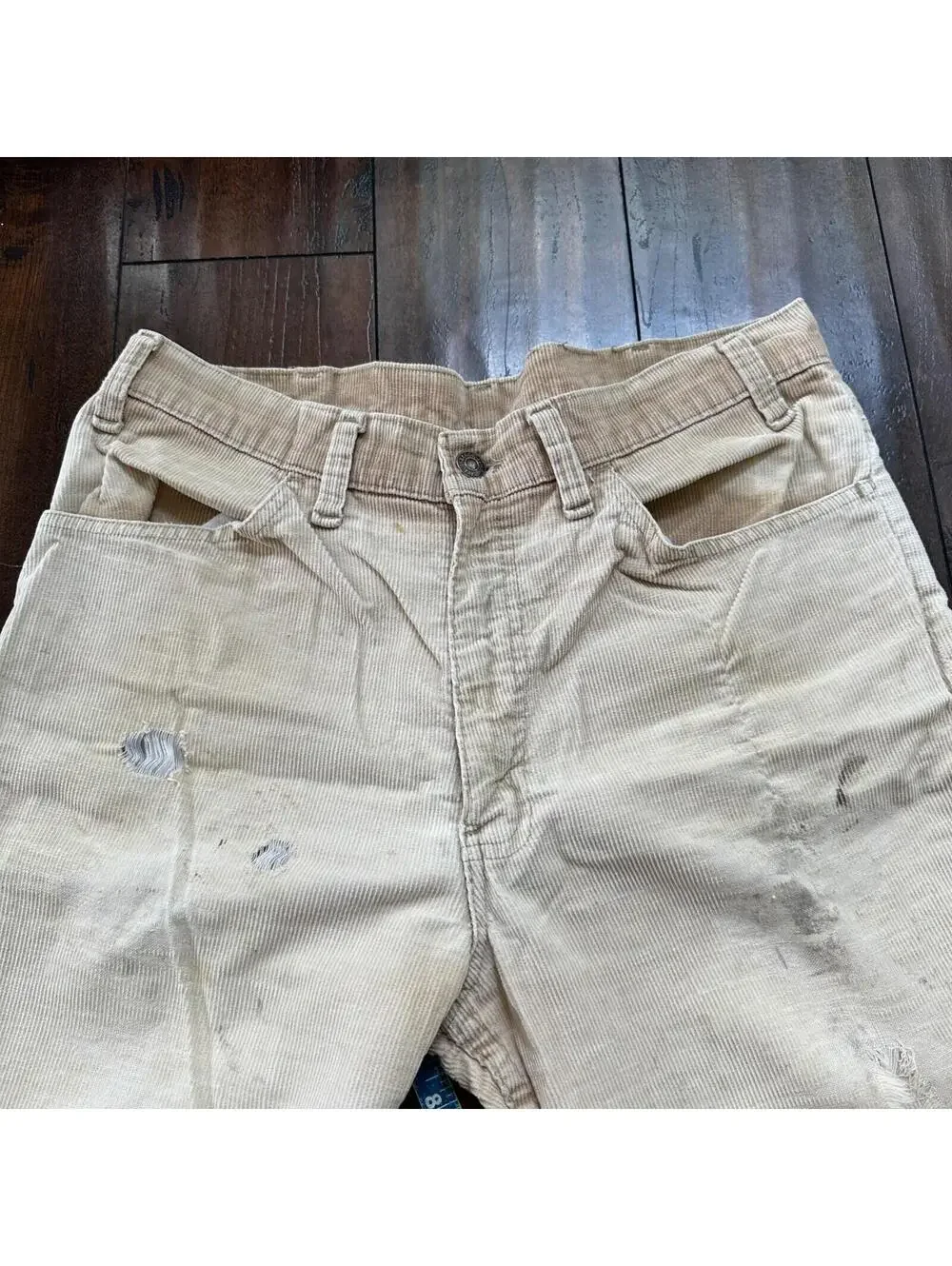 Levis 684 VTG Corduroy Pants Bell Bottom USA 30x27 Boot Cut 1970s 70s Beige